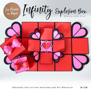 INFINITY Explosion Box -  3D SVG | Instant Download | Project for Cricut, ScanNcut, Silhouette | LPPSVG