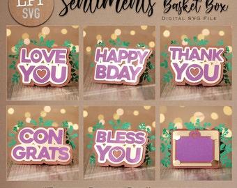 5 SENTIMENTS - SVG 3D | Téléchargement instantané | Projet pour Cricut, Scanncut, Cameo - LPPSVG