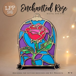 ENCHANTED Rose - 3D SVG | Download Immediato | Progetto per Cricut, Scanncut, Cameo - LPPSVG