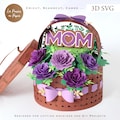 3D SVG Flower Basket | Mother's Day Cutting Machine Template for Cricut, ScanNCut & Silhouette | Assembly Video Included