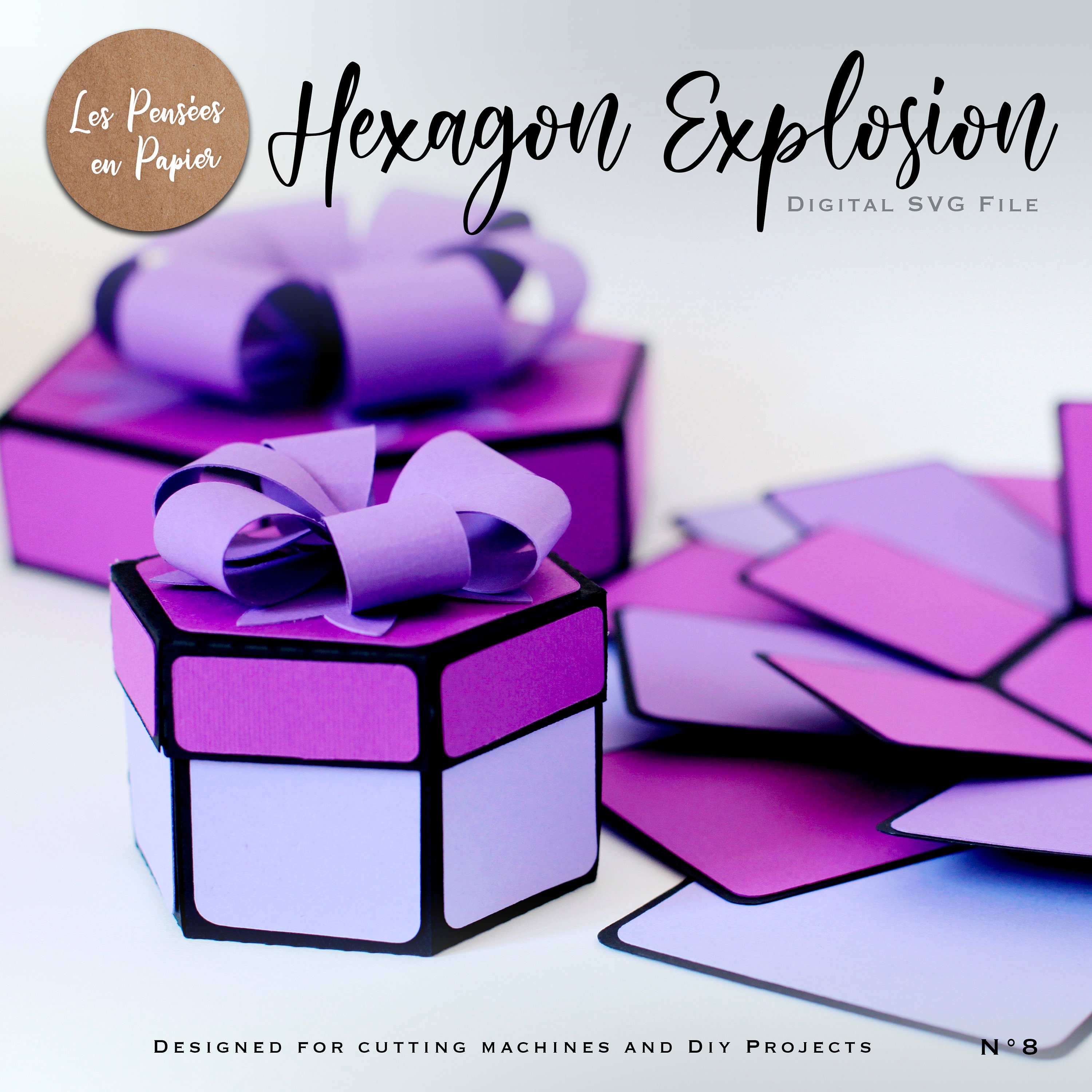 DCWV Hexagon Explosion Box-Black – American Crafts