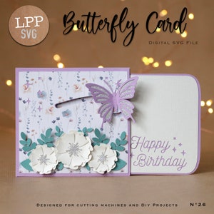 Carte PAPILLON - SVG 3D | Téléchargement instantané | Projet pour Cricut, Scanncut, Cameo - LPPSVG image 4