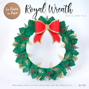 Couronne ROYALE - SVG 3D | Téléchargement instantané | Couronne de Noël | Projet pour Cricut, Scanncut, Cameo - LPPSVG