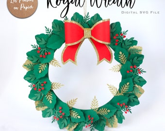 KÖNIGLICHER Kranz – 3D SVG | Sofortdownload | Weihnachtskranz | Projekt für Cricut, Scanncut, Cameo – LPPSVG