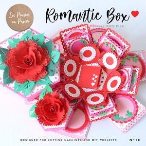 ROMANTIC Explosion Box - 3D SVG | Instant Download | Explosion Box ...