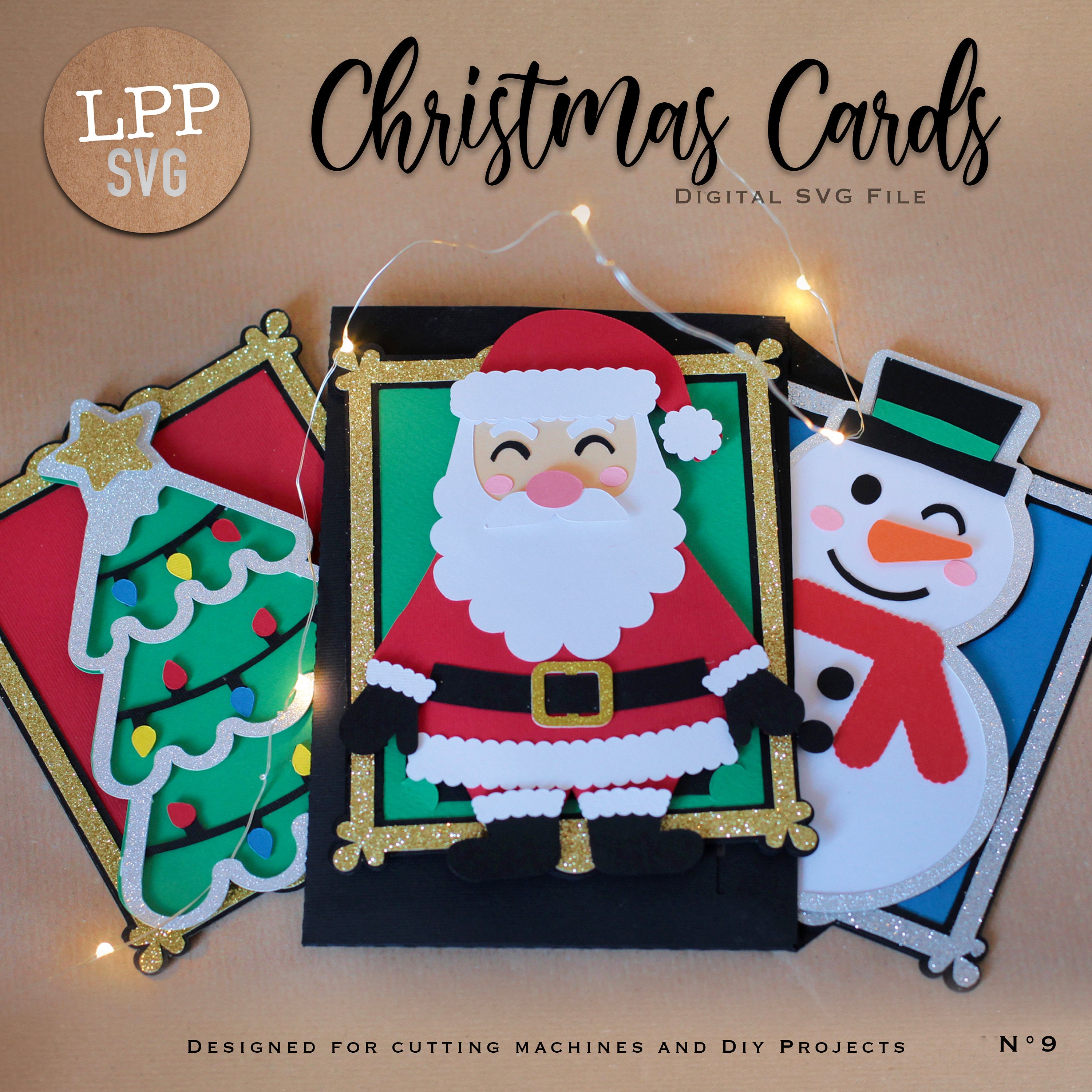 CHRISTMAS CARDS SVG Template Instant Download Project for - Etsy