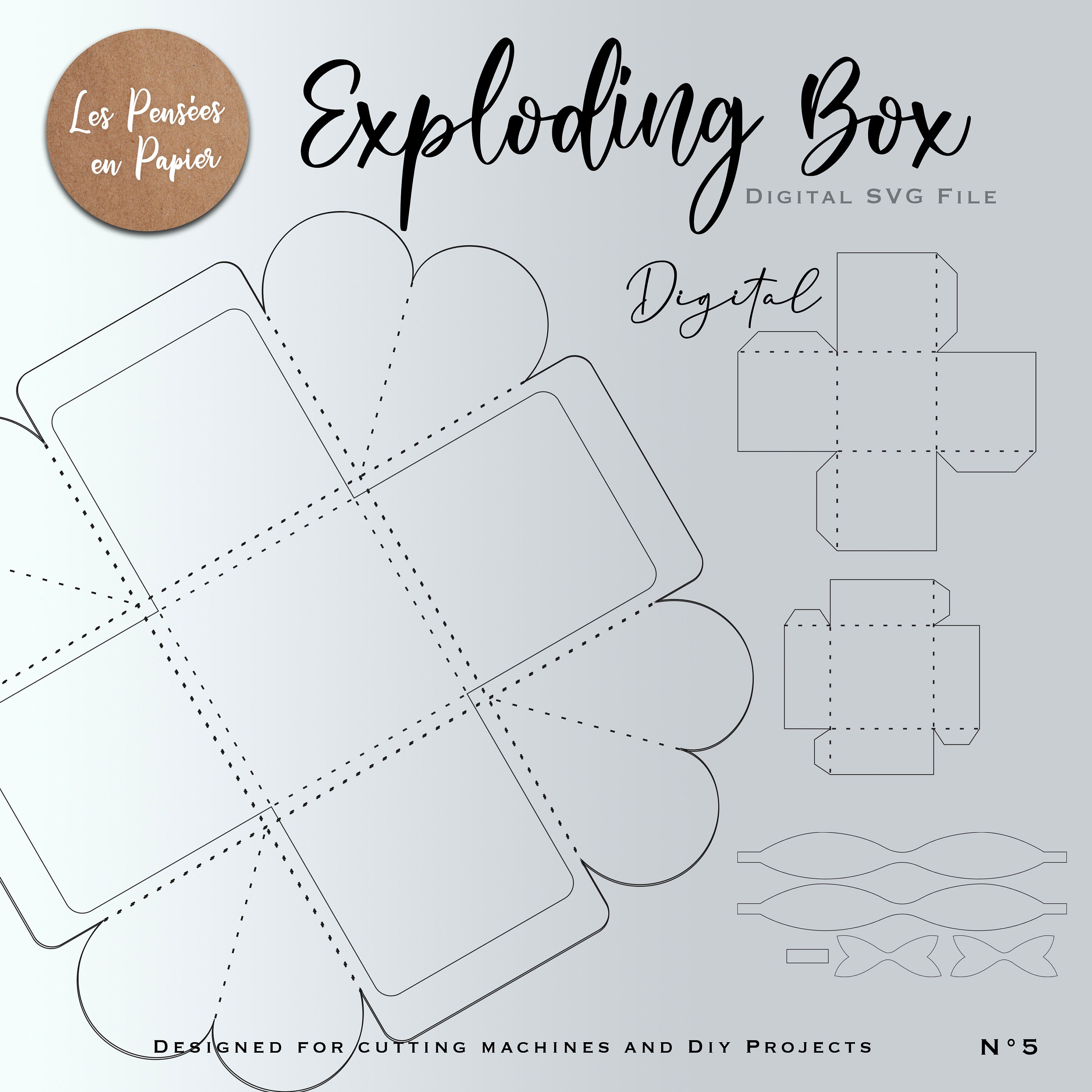 Printable Exploding Box Template 12X12