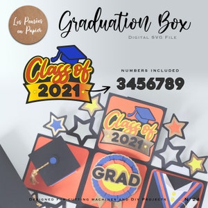 Svg Exploding Graduation GRADUATION Exploding BOX SVG Instant Download Svg Project | Etsy
