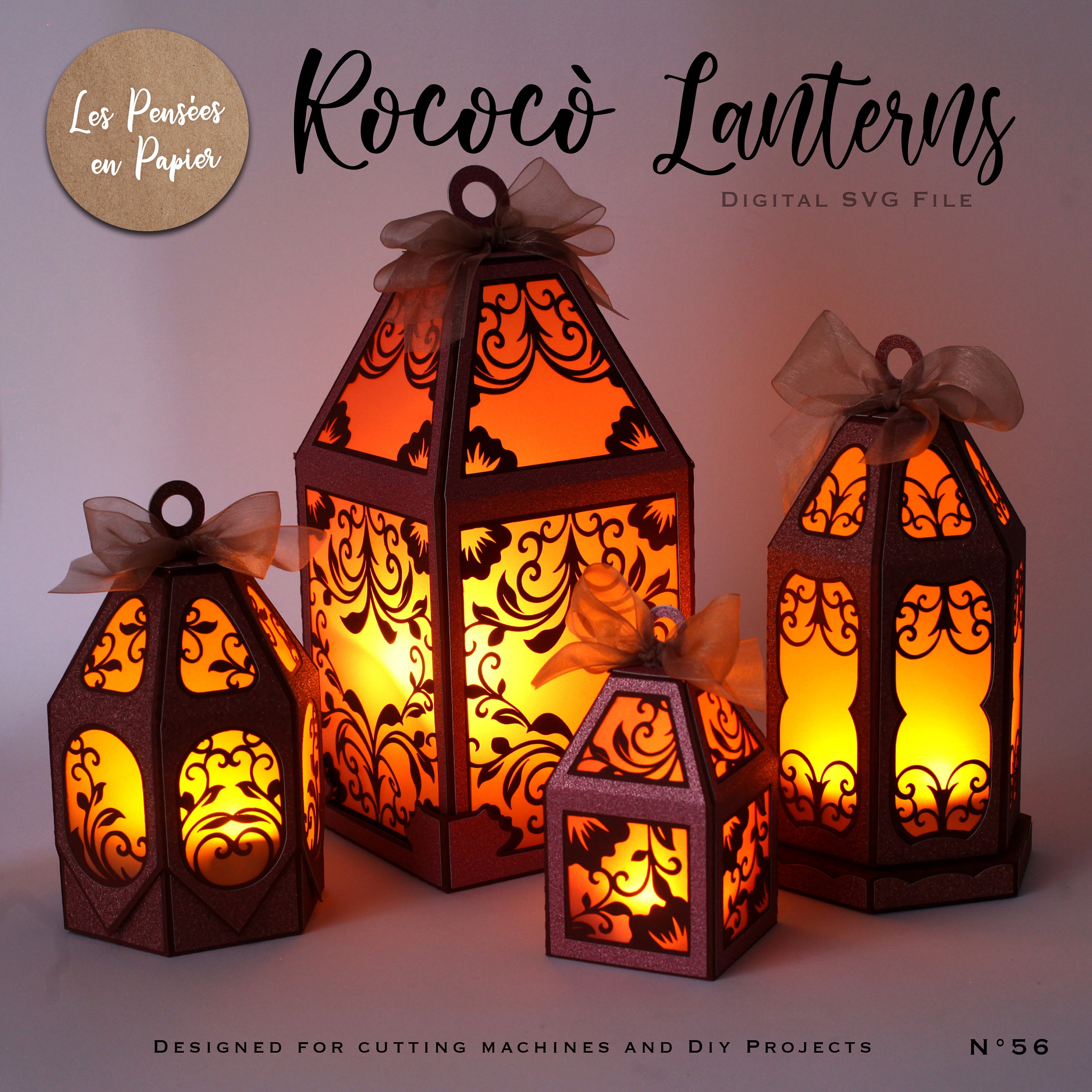 Svg Rococco ROCOCÒ Lanterns - 3D SVG | Instant Download | Project for Cricut ...