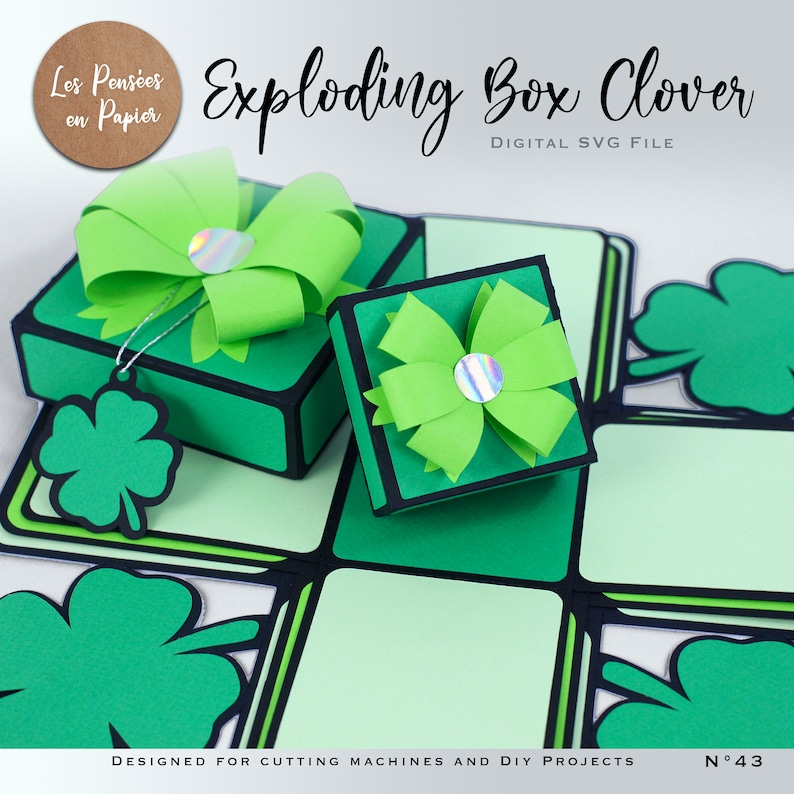 Exploding Shamrock EXPLODING Box Clover - 3D SVG | Instant Download | Lucky & St Patrick's ...