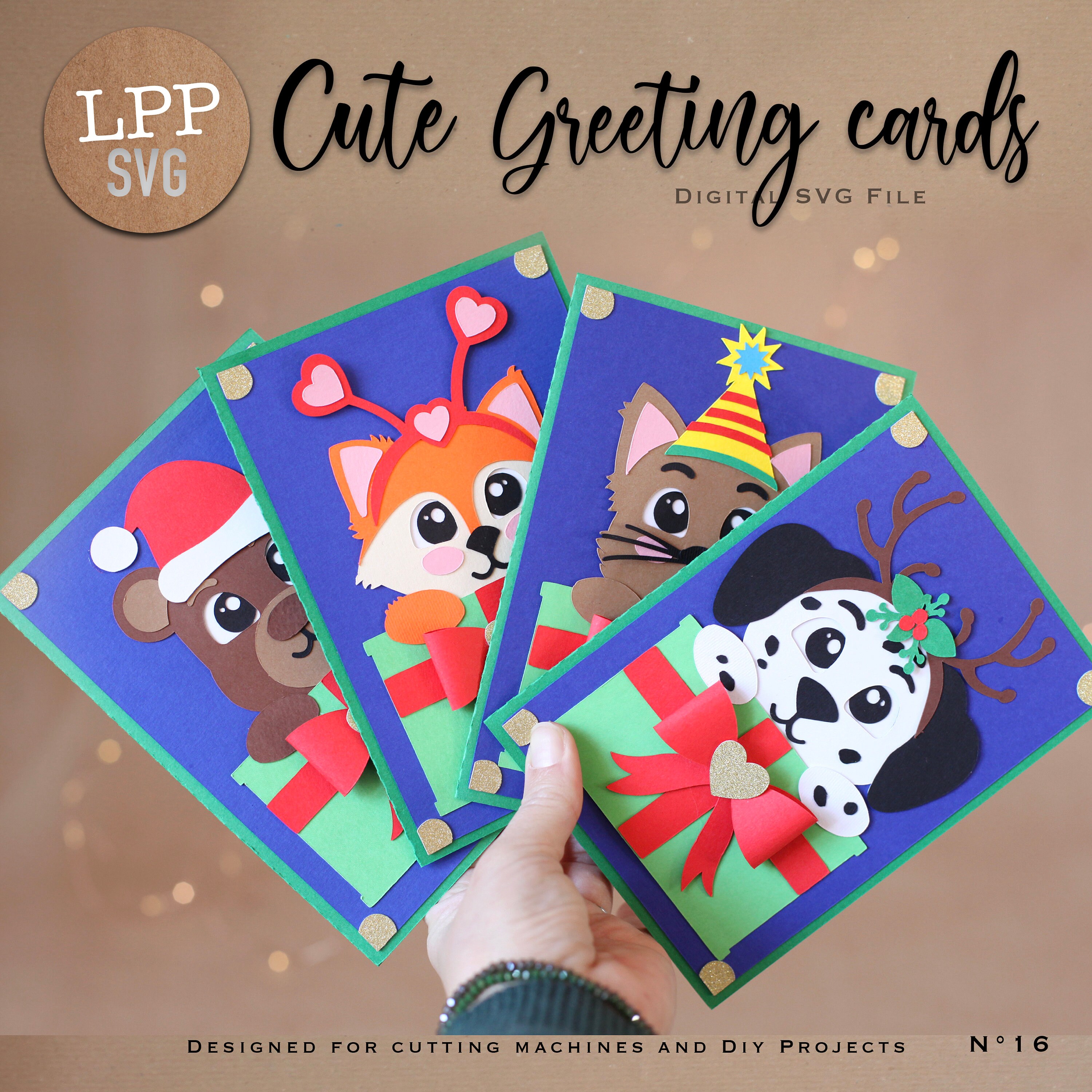 CUTE Greeting Cards SVG Set Instant Download Svg Project Etsy UK