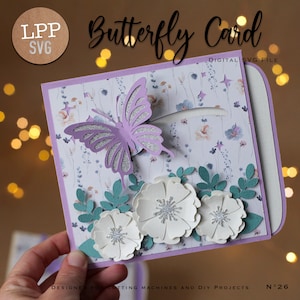 Carte PAPILLON - SVG 3D | Téléchargement instantané | Projet pour Cricut, Scanncut, Cameo - LPPSVG image 6