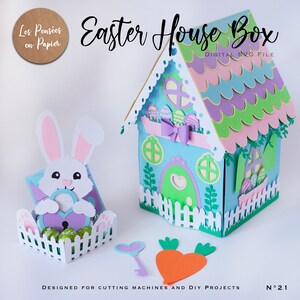 EASTER HOUSE Box SVG Easter Eggs Hunt Game Istant Download Christmas Svg Project for Cricut, Scanncut, Silhouette Exploding Box svg image 7