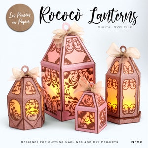 ROCOCÒ Lanterns - 3D SVG | Download Immediato | Progetto per Cricut, Scanncut, Cameo - LPPSVG