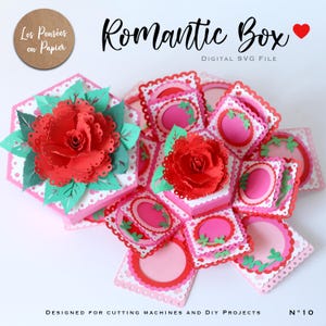 ROMANTIC Explosion Box - 3D SVG | Instant Download | Explosion Box ...