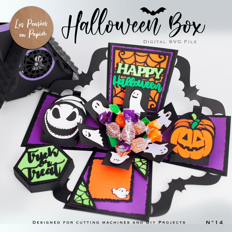 Download Halloween House Exploding Box SVG File Download Immediato ...