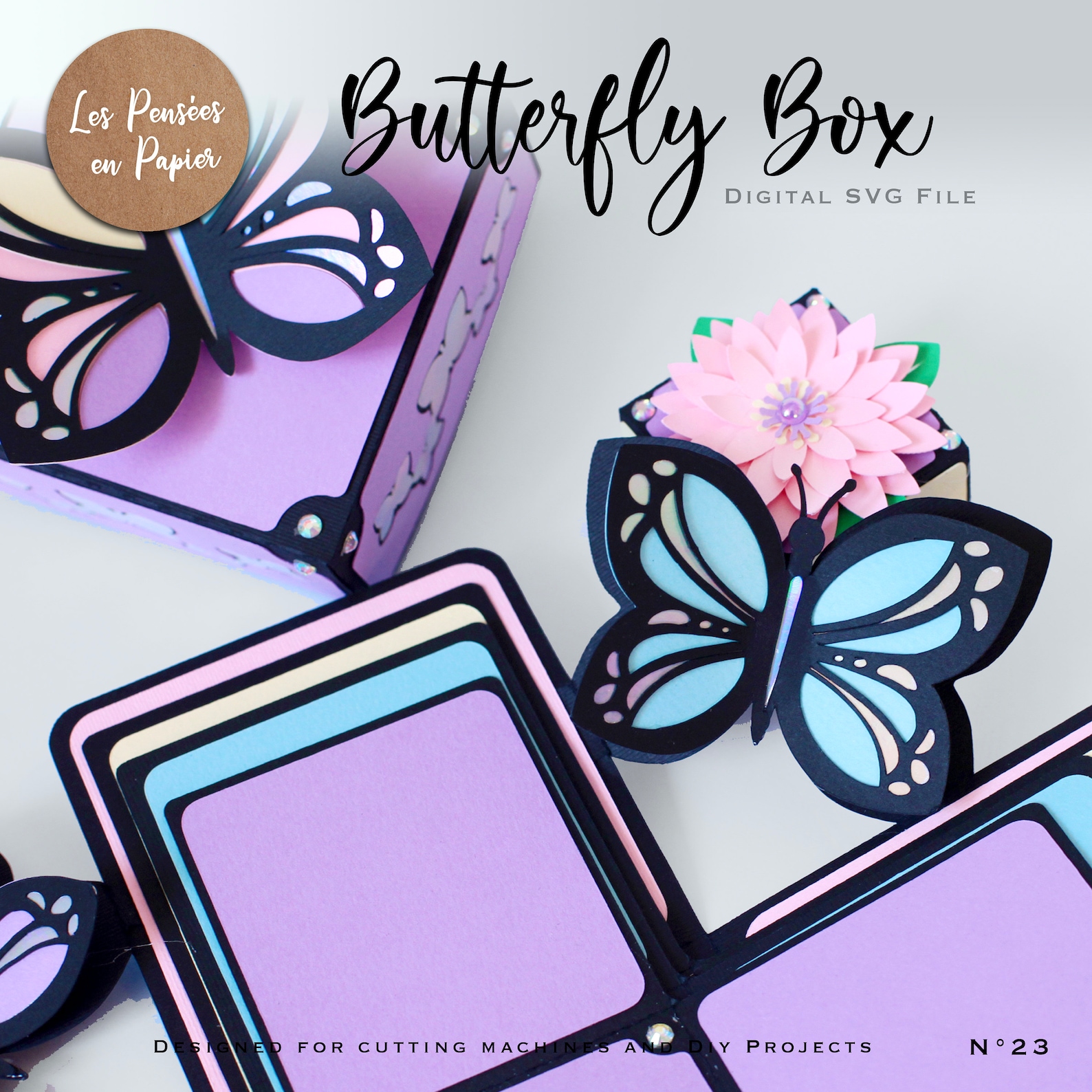 BUTTERFLY EXPLODING Box SVG Instant Download Svg Project for Cricut ...