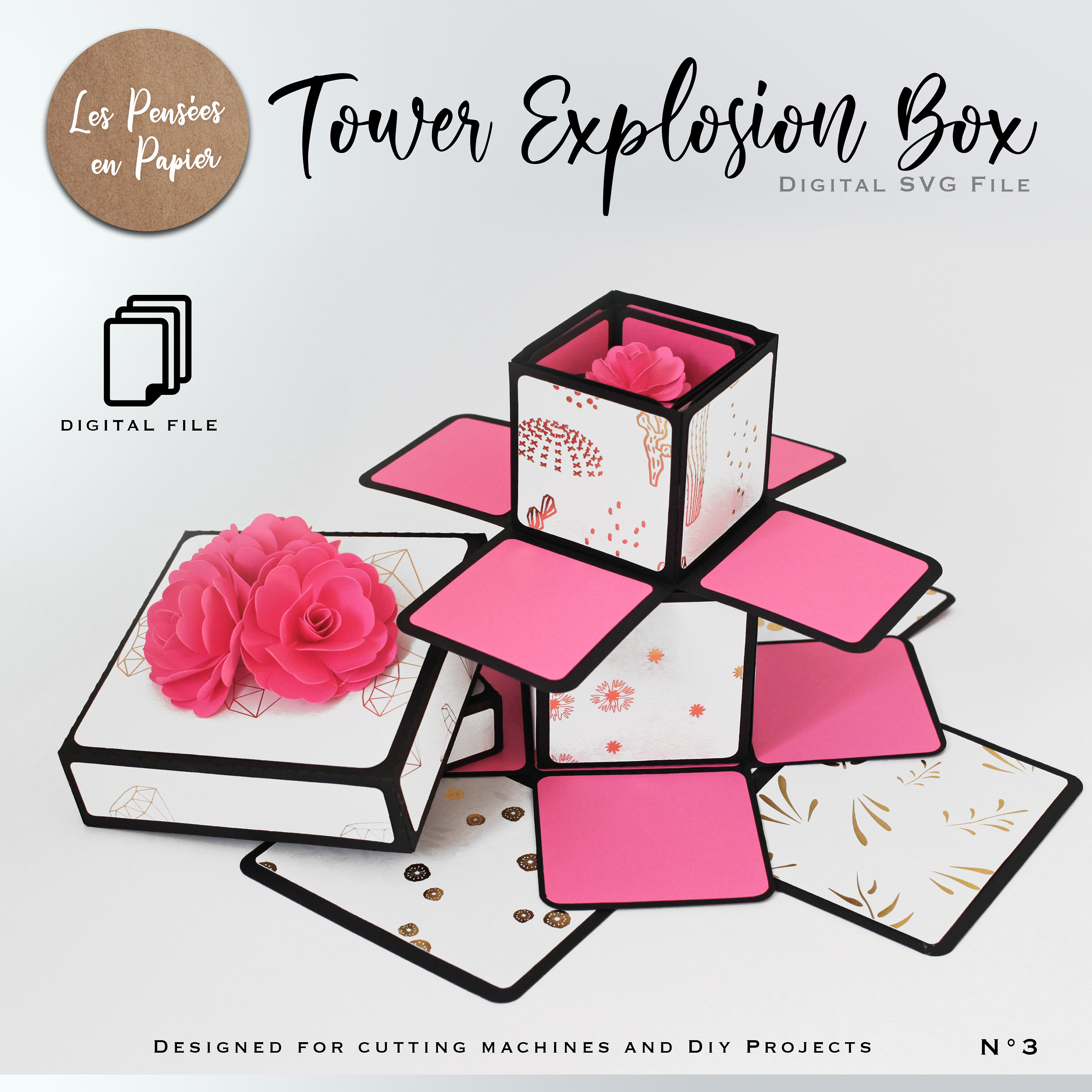 TOWER EXPLOSION Box SVG File Instant Download Svg Project Etsy