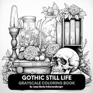 60 Halloween Nightmare Grayscale Coloring Pages Printable for Adults,   Halloween coloring pages, Grayscale coloring, Skull artwork illustrations