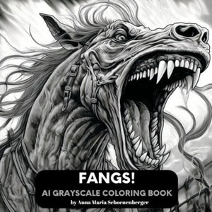 FANGS! - 50 AI Grayscale Coloring Pages