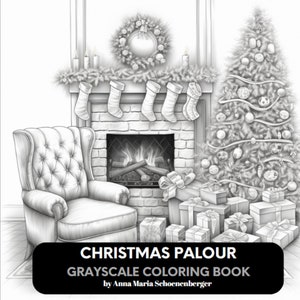 PALOR DE NAVIDAD - 50 páginas para colorear en escala de grises