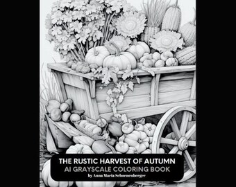 The Rustic Harvest of Autumn - 50 Grayscale Coloring Pages