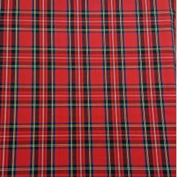 Nappe en coton rouge Royal Stewart Tartan Burns Night Plaid