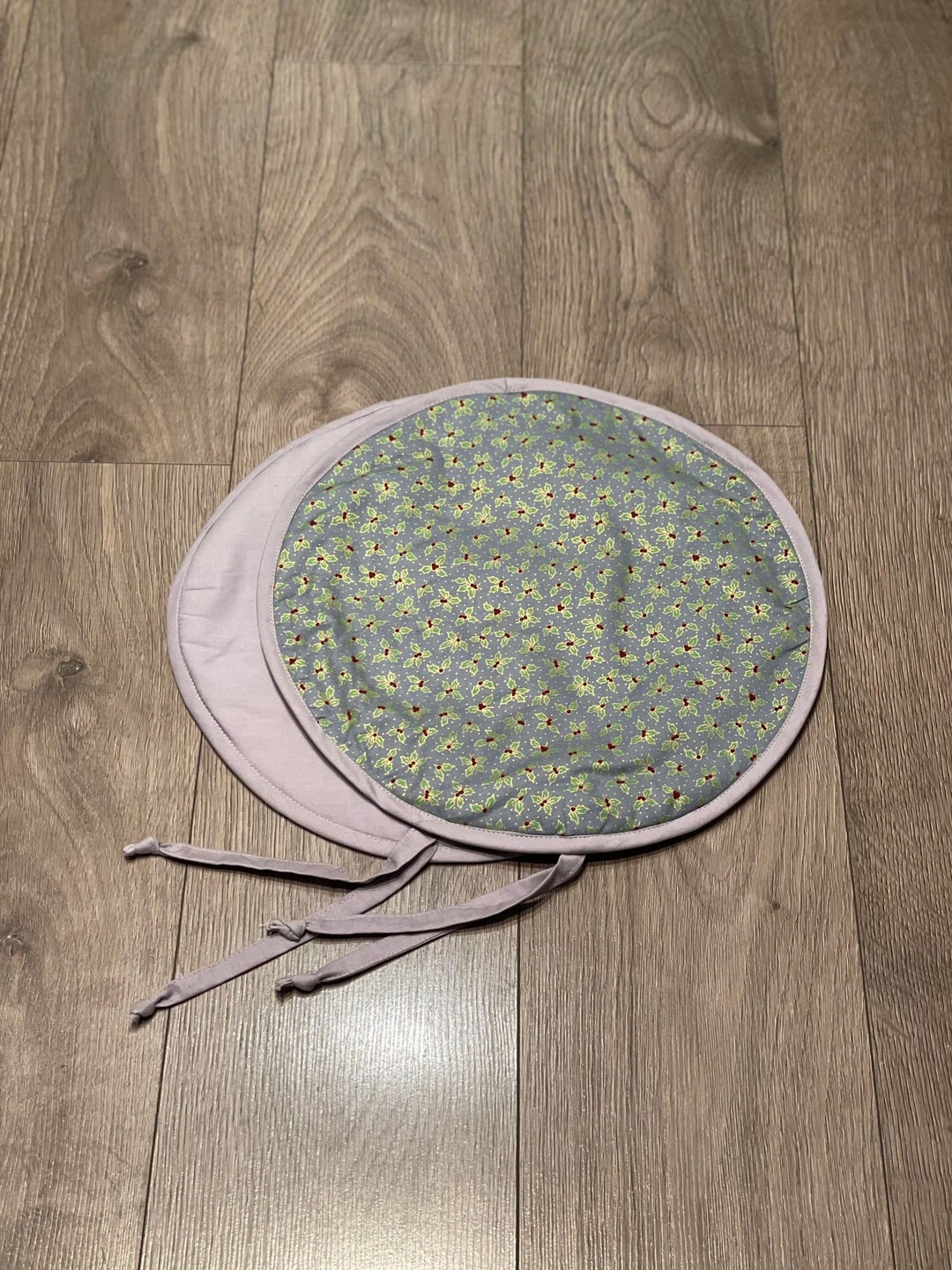Aga Hob Lid Mat Pad Round Hob Cover With Straps Christmas Etsy