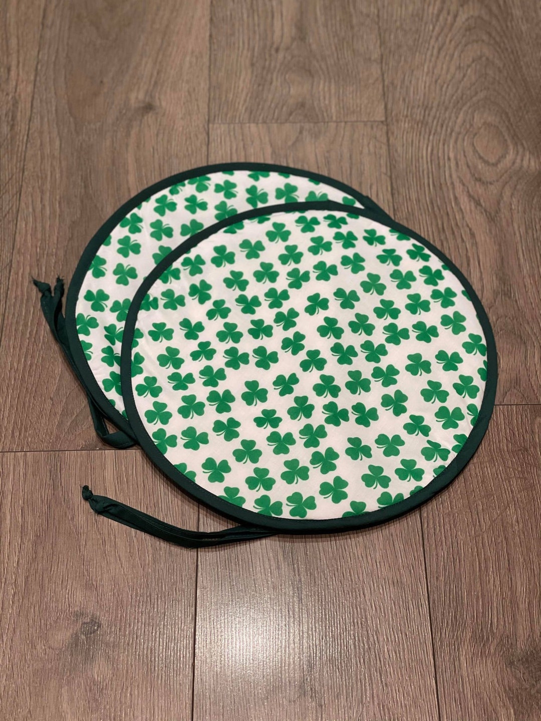 Aga Hob Lid Mat Pad Round Hob Cover Irish Clover Shamrock With Etsy