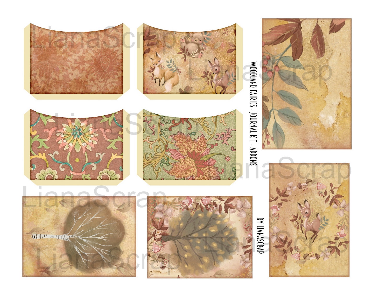 Woodland Fairies Junk Journal ADDON Kit Printable Fairy - Etsy