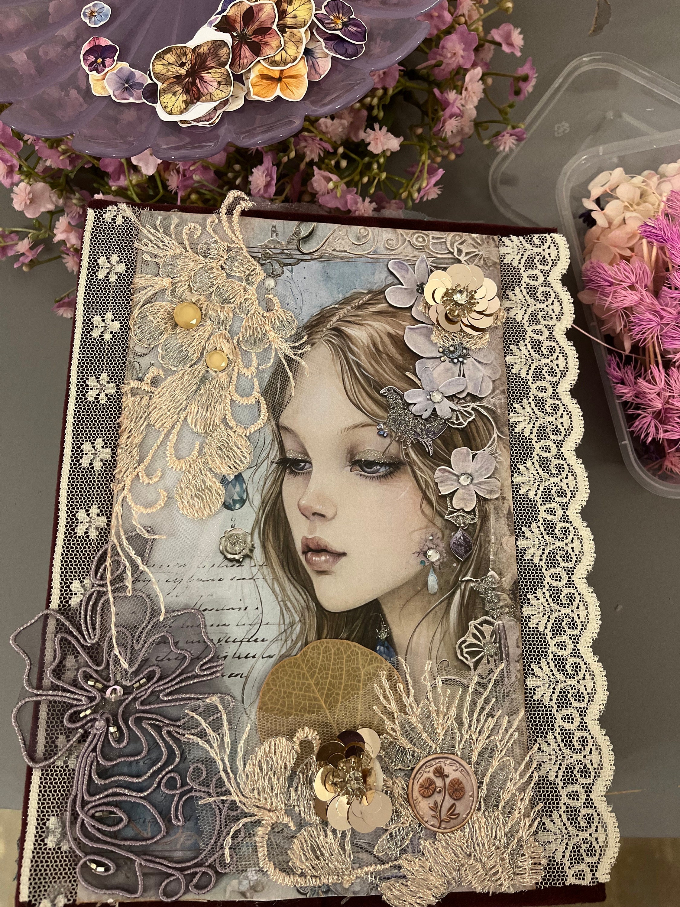 ジャンクジャーナル　Flower Fairies Purple ジャンクジャーナル Flower Fairies Purple 