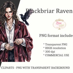 Conjunto de imágenes prediseñadas de Castillo de Cuervo Gótico – Dark Academia (94 piezas) imagen 5