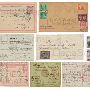 Vintage Ephemera Printables, Digital Post Cards, Envelopes and Old ...