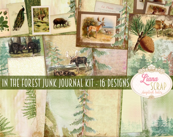 Tea Junk Journal Kit  Vintage Digital Collage Sheet