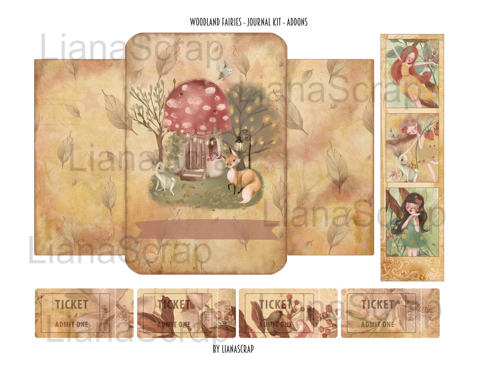 Woodland Fairies Junk Journal ADDON Kit Printable Fairy - Etsy