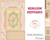 Botanical Junk Journal Kit – Vintage Lace & Paper Ephemera (Digital Download)