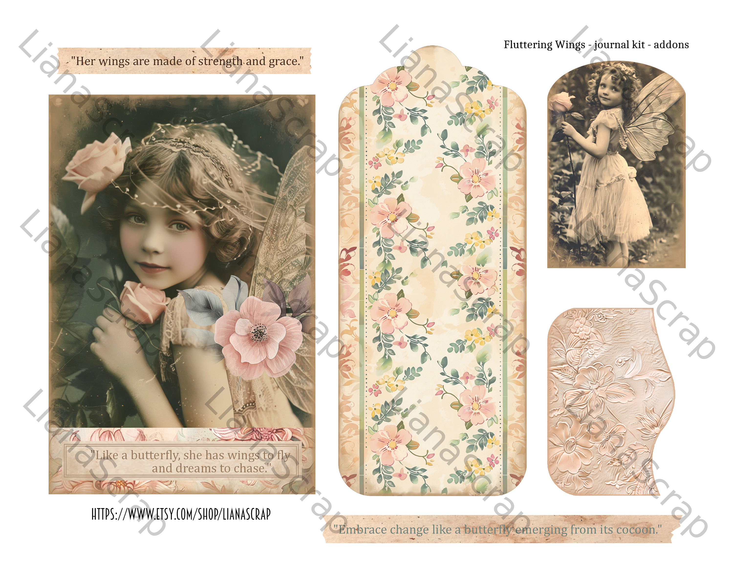 羽ばたく翼のデジタルジャンクジャーナルADDON、妖精の女の子と蝶の