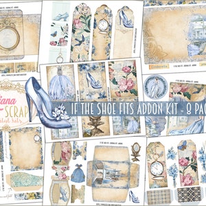 Als de schoen past bij Junk Journal ADDON Kit, Princess Digital Collage Sheets, Princess Junk Journal Kit, Junk Journal Paper