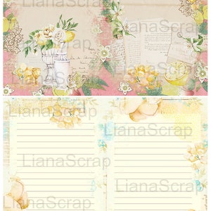 Lemons Junk Journal Digital Kit Printable, Summer Digital Collage ...