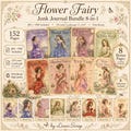 Flower Fairy Junk Journal Kit, Bundle 8-IN-1, 152 Pages, Garden Ephemera product logo