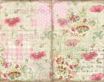 かおり494)オンデマンドペーパー Spring Bohemian Junk Journal Digital Kit Printable, Boho