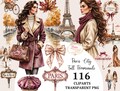 Paris City Fall Promenade - 116 Watercolor Clipart Images - Digital Paper, Fall Planners, Scrapbooking, Transparent PNG, Parisian Autumn product logo
