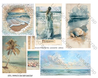 〜海のjunk journal〜ジャンクジャーナル幅17cm 海のjunk journal〜ジャンクジャーナル幅17cm Beach Junk