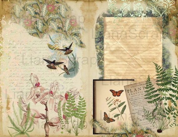 ナチュラルアンティークなジャンクジャーナル ファブリック フランス