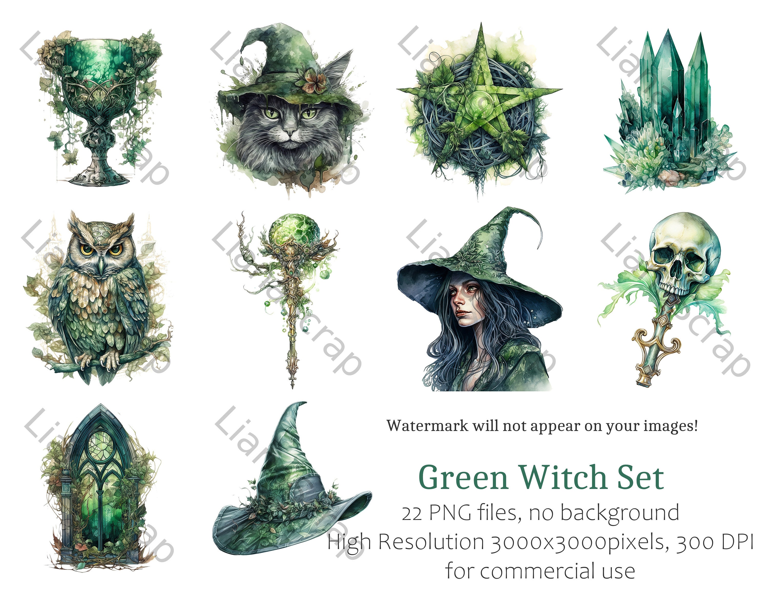 Green Witch Clipart