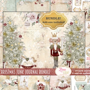 Almost Christmas Junk Journal kit BUNDLE, Nutcracker Collage Printables, Digital Winter Kit, Junk Journal Christmas Paper and Ephemera