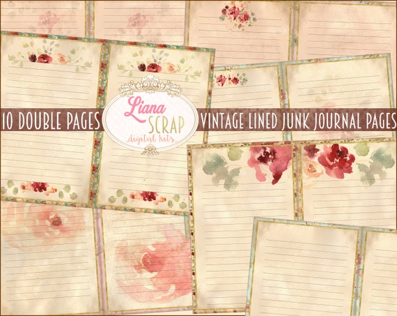 Buy Lined Vintage Paper for Junk Journals, Journaling Digital Kit  Printable, Paper to Write on for Printable Junk Journals, Junk Journal Paper  Online in India 