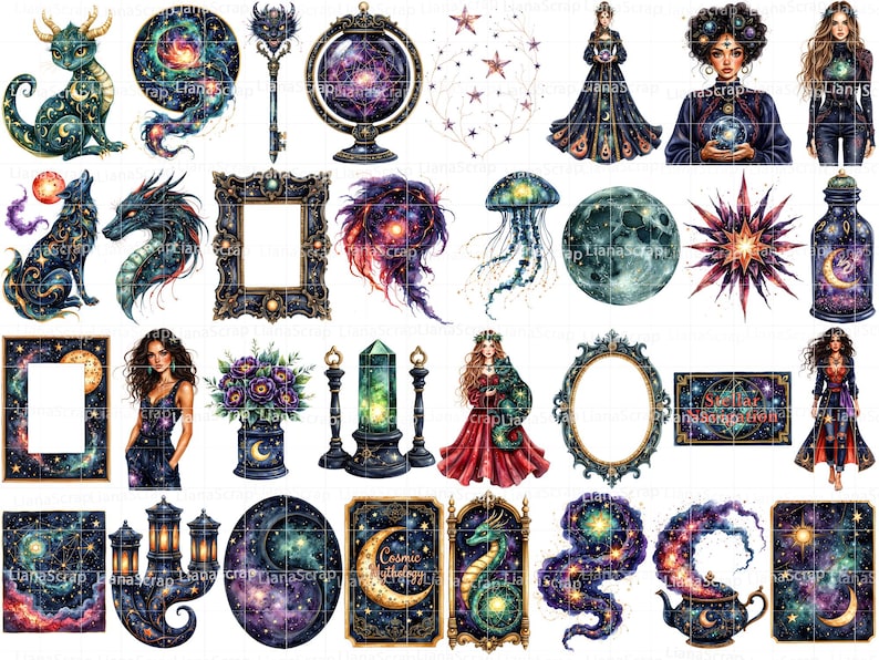 天龍のクリップアート – 112枚の魔法のPNG画像、スクラップブッキング 画像 3