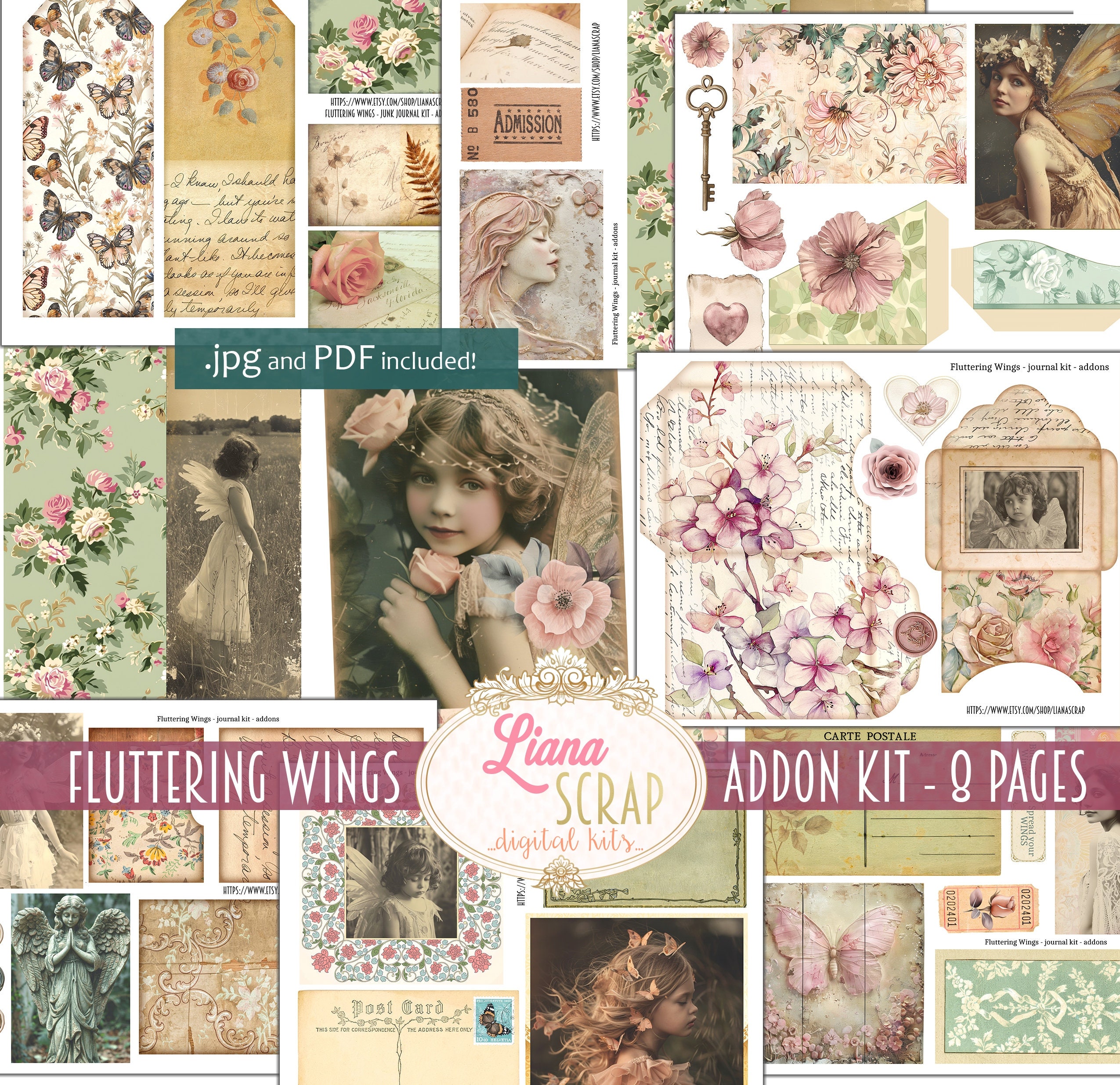 羽ばたく翼のデジタルジャンクジャーナルADDON、妖精の女の子と蝶の