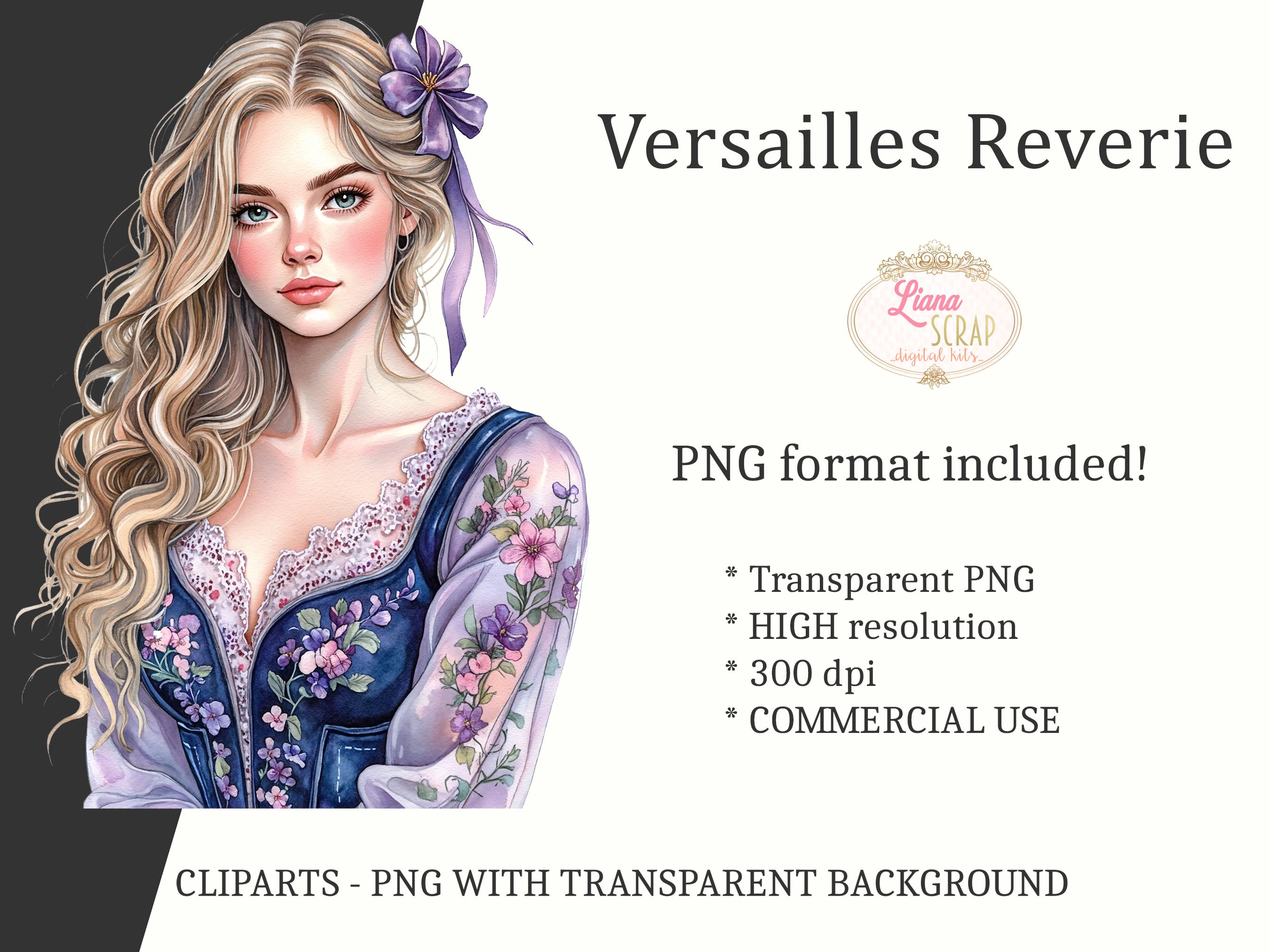 Versailles Floral Clipart Set – Vintage Planner Stickers (PNG) - Etsy
